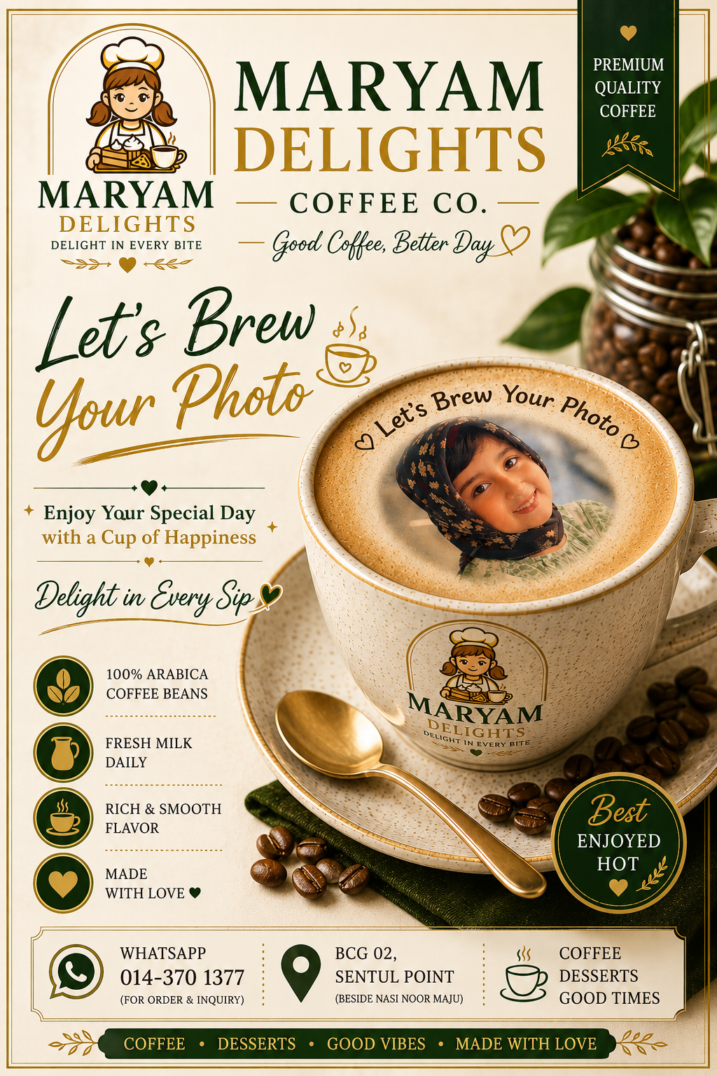 Let's Brew Your Photo — Maryam Delights Coffee Co.